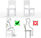 Timy Toddler Wooden Chair Pair, Kids Furniture for Eating, Reading, Playing 2 Pack (White)