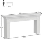 Loomie 63" Long Console Tables for Entryway, Modern Rectangular Sofa Table Behind the Couch, Narrow Long Entry Accent Table for Living Room, Entrance, Hallway, Foyer (White)