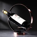 Metal Single Tabletop Wine Rack – Freestanding Countertop Decorative Wine Bottle Holder, Unique Wine Gifts and Accessories for Wine Lovers (Oil Rubbed Bronze)