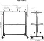 Folding Chair Rack Folding Chair Cart Storage Dolly with Wheels and Holder for Tables Includes Weatherproof Cover (84 Chair Capacity)