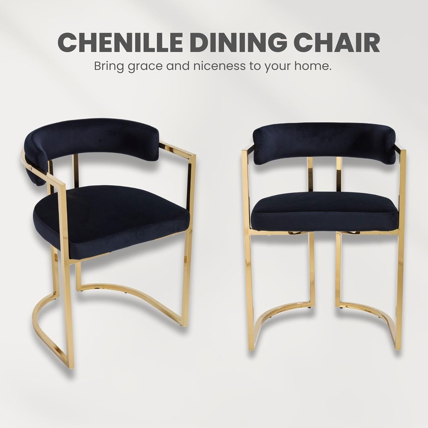 Black Velvet Upholstered Dining Chairs Set of 4, Modern Barrel Dining Chair with Gold Legs, Kitchen Chairs Open Back Accent Chairs Arm Side Chair for Living Dining Room/Vanity