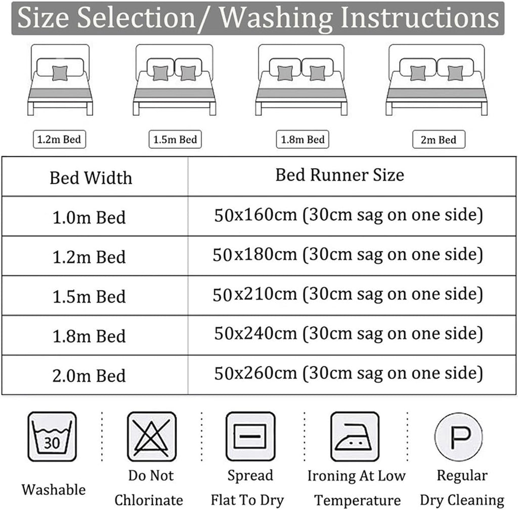 Cotton Linen Bed Runner for Bedroom Hotel Guest Room, Solid Color Bed Scarf for King Queen Full Twin Beds, 5 Sizes & 5 Colors-Khaki||50x210cm