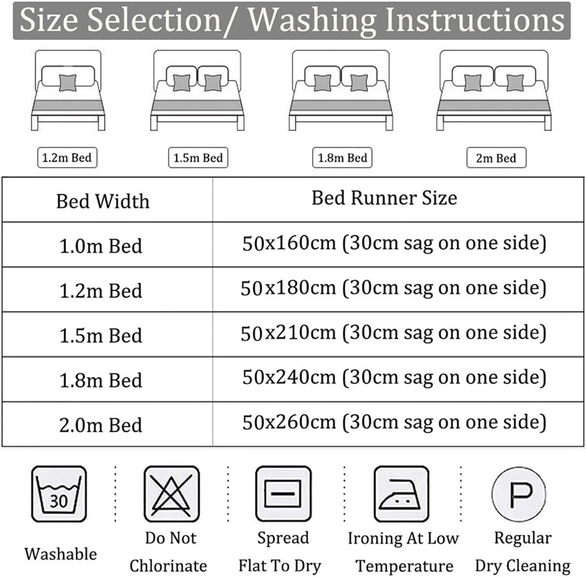 Cotton Linen Bed Runner for Bedroom Hotel Guest Room, Solid Color Bed Scarf for King Queen Full Twin Beds, 5 Sizes & 5 Colors-Khaki||50x210cm