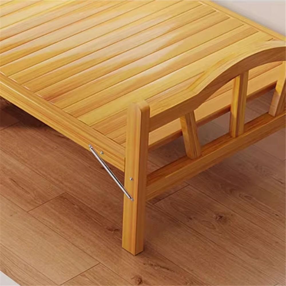 Camping Bed Portable Folding Bed - Single Firm Mattress for Nap, Home Rental Folding Bed