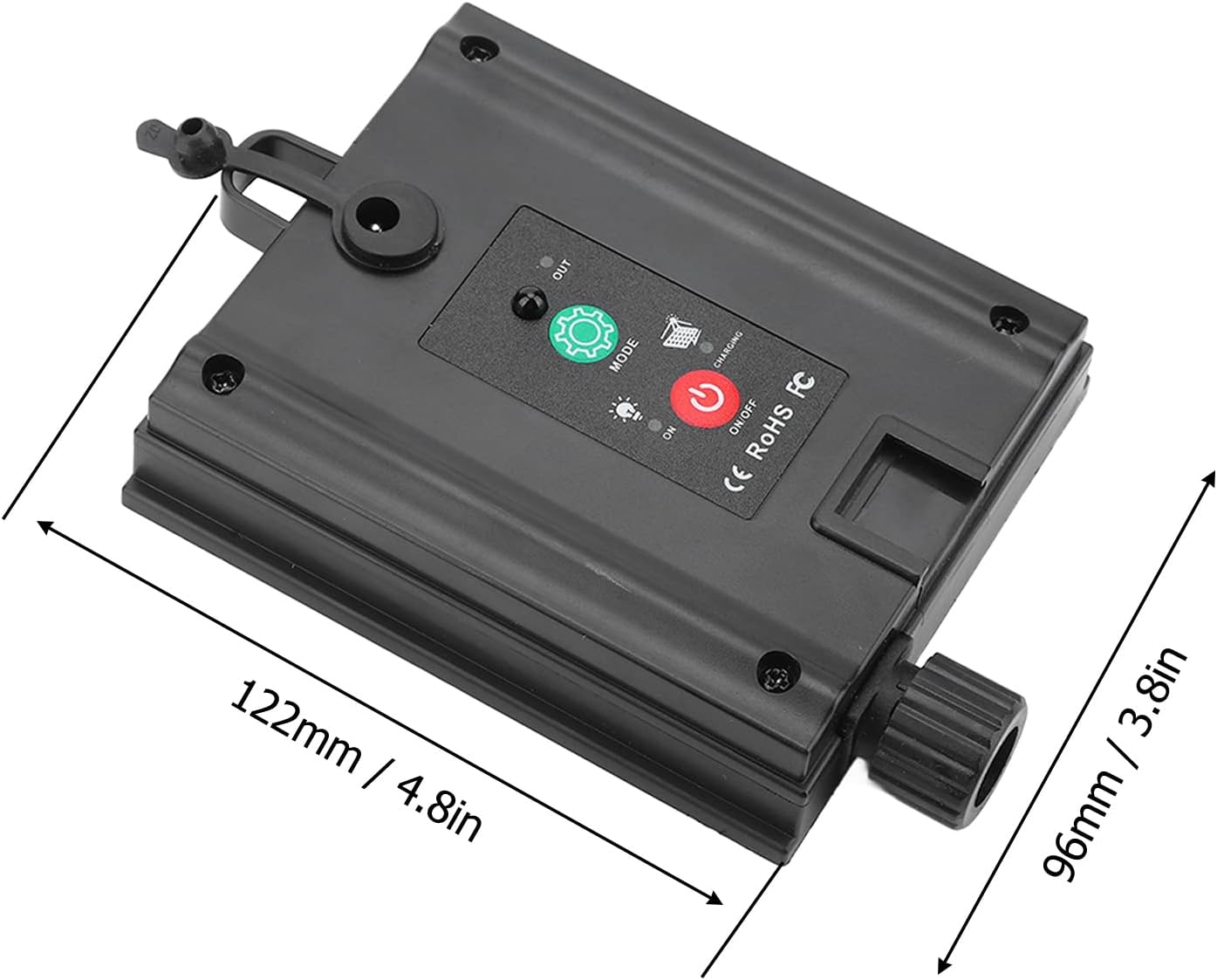 CHICIRIS Solar Battery Box for LED String Lights, Outdoor Lights Control Panel with DC Charging 8 Remote Modes Pack Powered Lithium Lamp with Remote (Output Boost 24V)