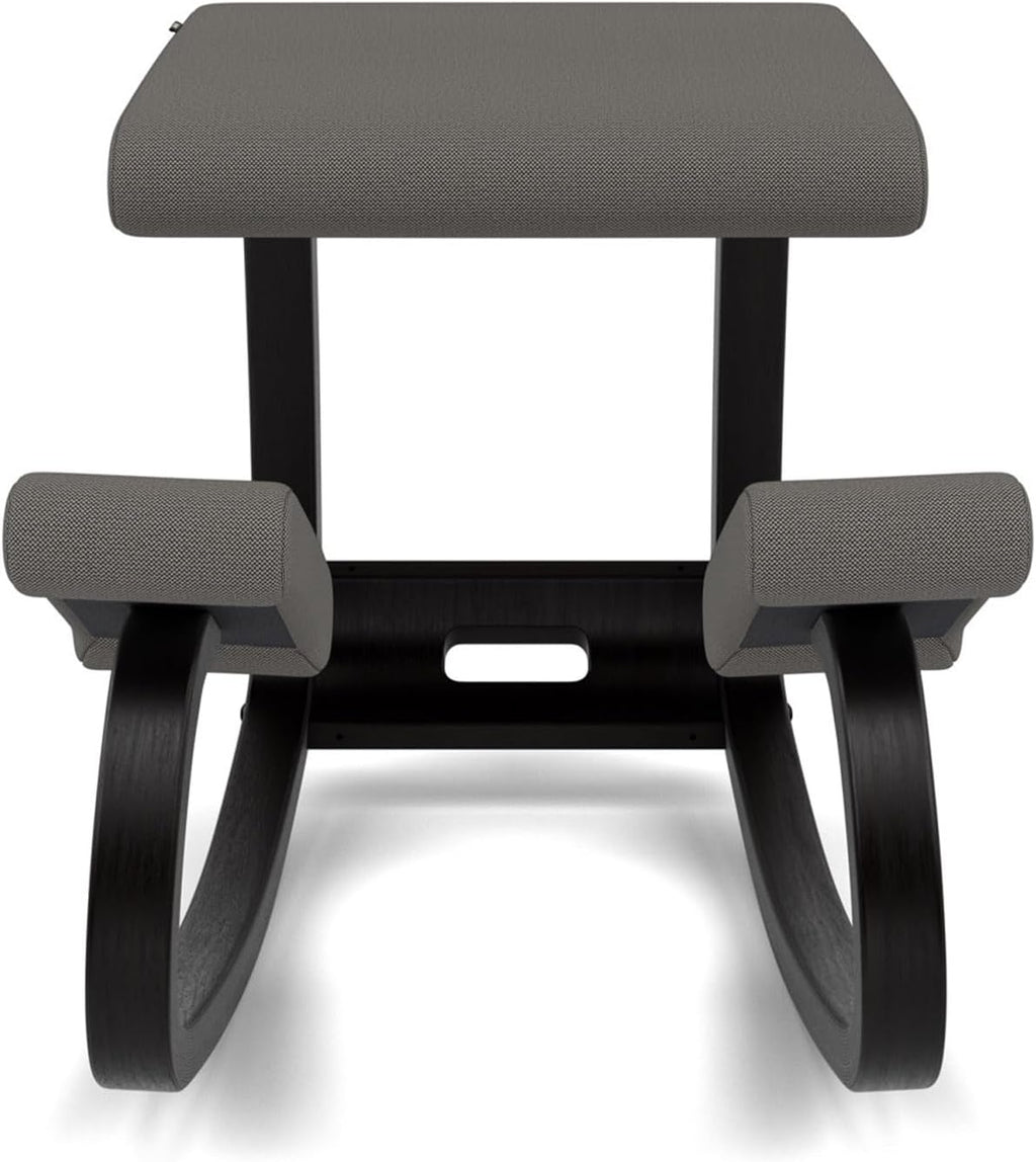 Varier Variable Black/Grey Ergonomic Office Kneeling Chair for Desk – Back Pain Relief, Rocking Seat for Home, Study & Posture Support – 10 Year Quality Guarantee
