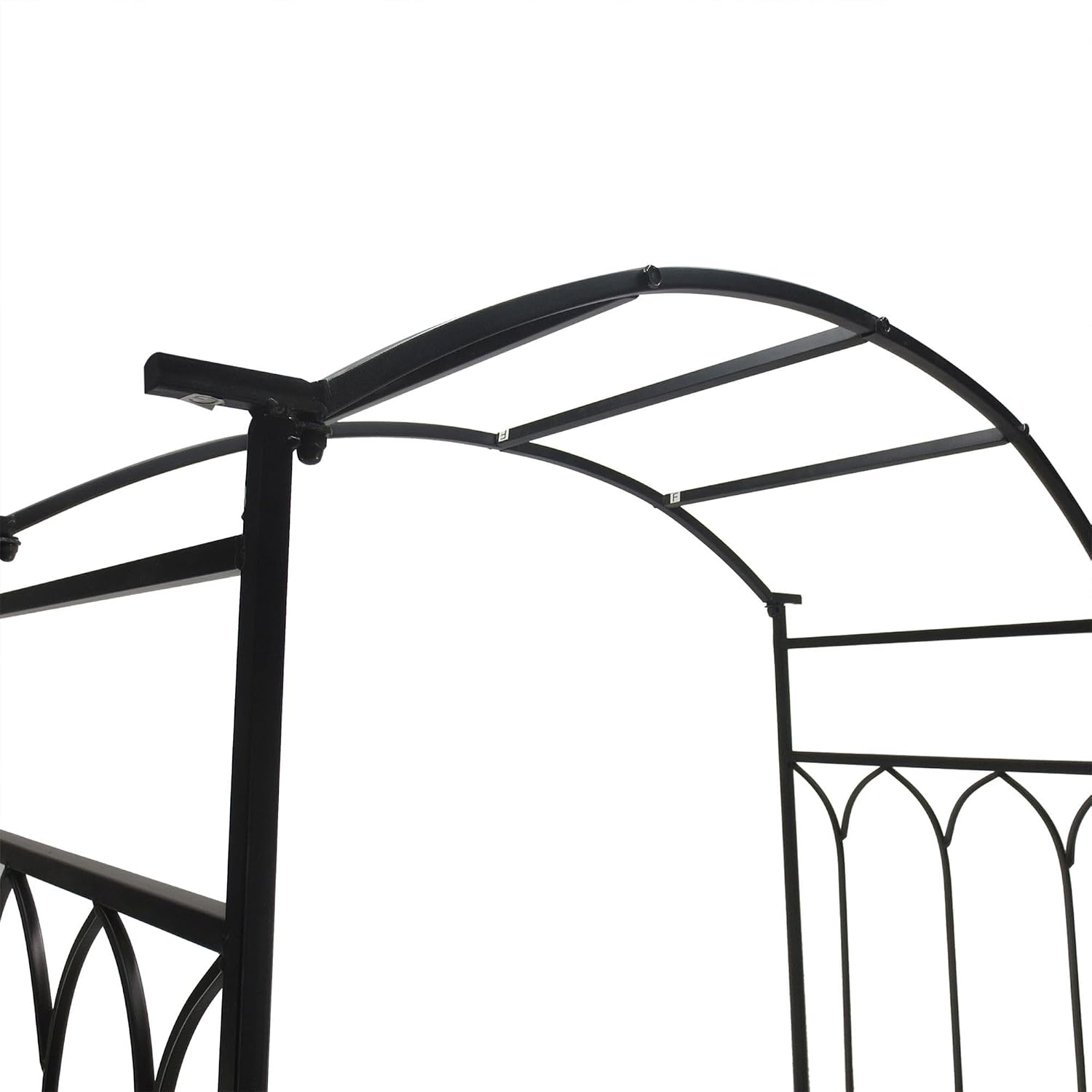 Metal Garden Arbor Bench with Trellis for Outdoor Seating
