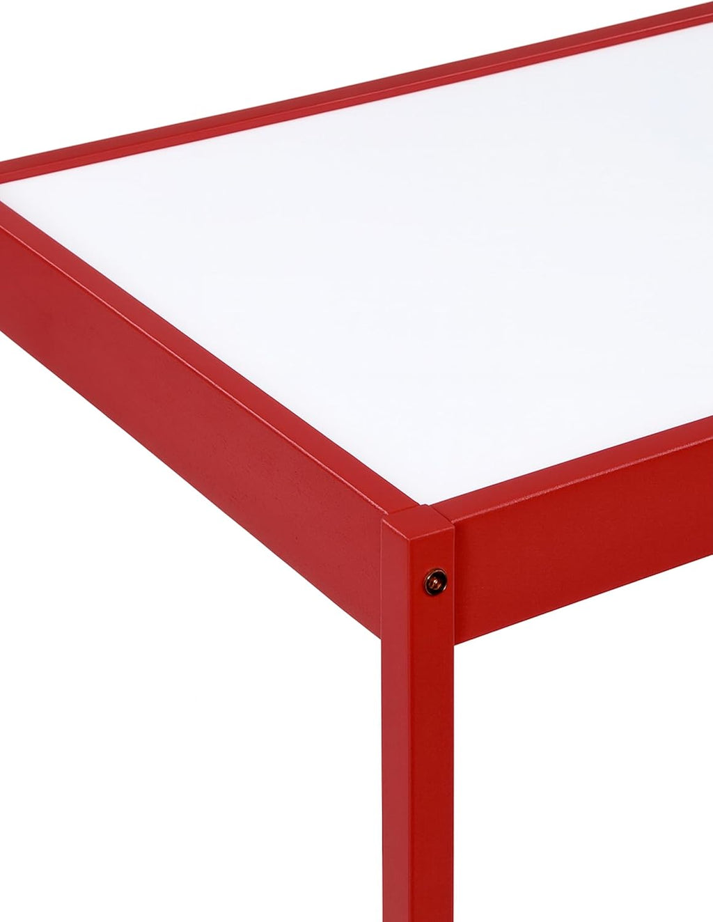 Olive & Opie Gibson 3-Piece Dry Erase Kids Table & Chair Set, Red