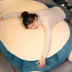 Storage Giant Bean Bag Chair Cover Large Size Unstuffed Animal Cat Plush Toy Cover for Holiday Birthday Gifts (Smile style, 150cm/59inch)
