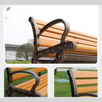 Patio Benches for Outdoors Park Chair Outdoor Bench Double Stool Backrest Community Leisure Garden Benches for Outdoors