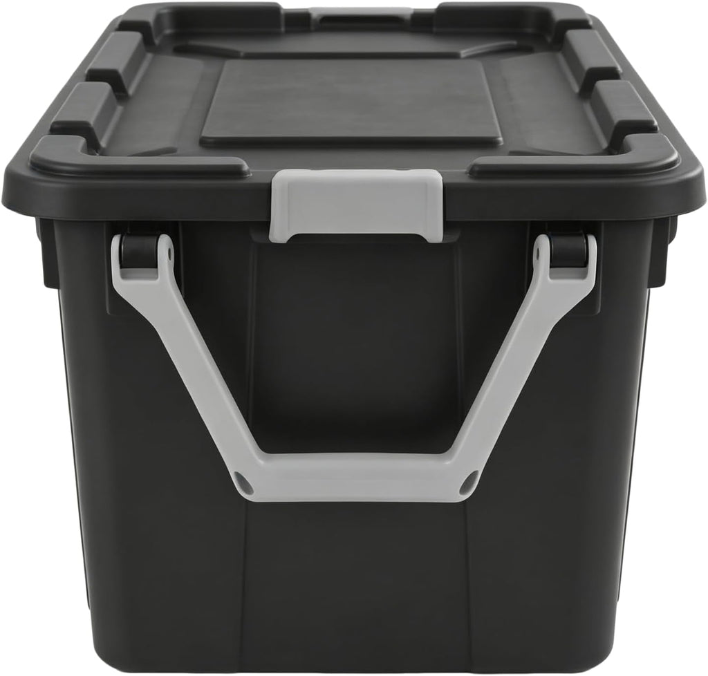 40 Gallon Storage Bins with Wheels and Handle, Heavy-Duty Plastic Storage Containers with Lids, Large Stackable Storage Box, Industrial Tote for Bedroom, Garage, Warehouse, Dorm Room, Gray