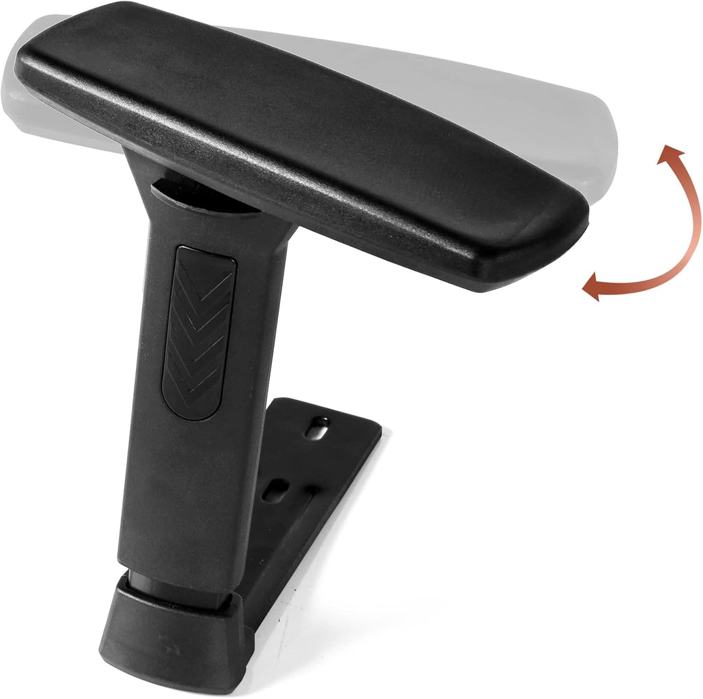 3D Adjustable T-Arms Armrest Pair Upright Bracket Replacement Parts Fits Most Office Gaming Chairs