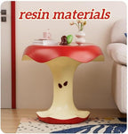 Resin Cute Side Table, Funky Fruit Accent Table, Eclectic Decorative Nightstand for Living Room, Balcony, Cafes