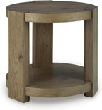 Signature Design by Ashley Flangren Casual End Table with Storage, Light Brown