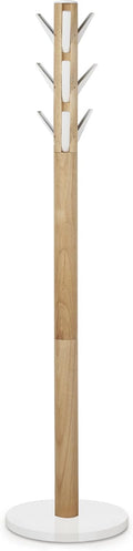 Umbra Flapper Coat Rack, Flip Down Clothing Rack, 9 Hooks, White/Natural
