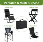 Heavy Duty Folding Chair Storage Bag | Upgrade Large Water-Resistant Carry Bag for Longue,Beach,Wheelchair,Camping,Director Chair-43 L x 9.8" W x 29.5" H
