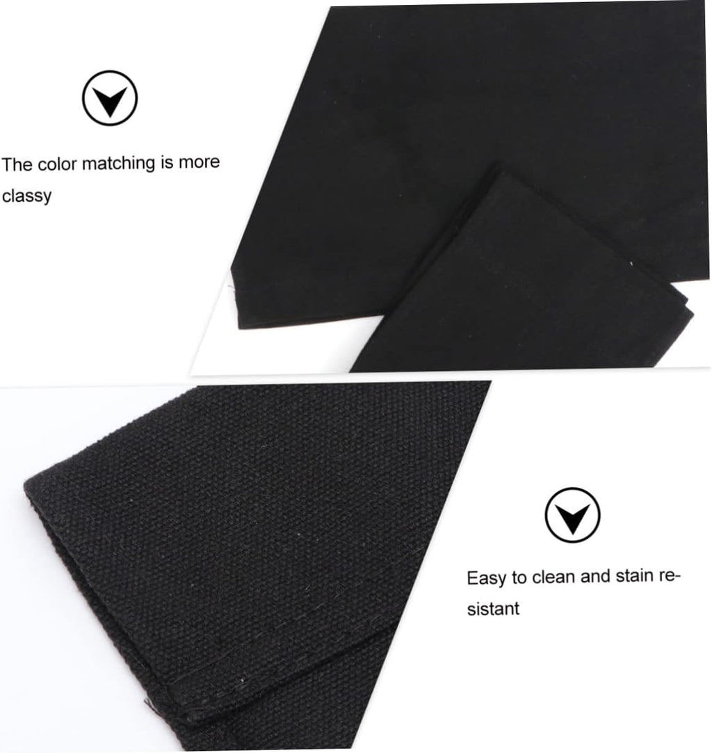 BESPORTBLE 1Set Replacement Cover Canvas, Black Casual Directors Chair Cover Kit Replacement Canvas Seat and Back with Wood Stick for Home Director Chair
