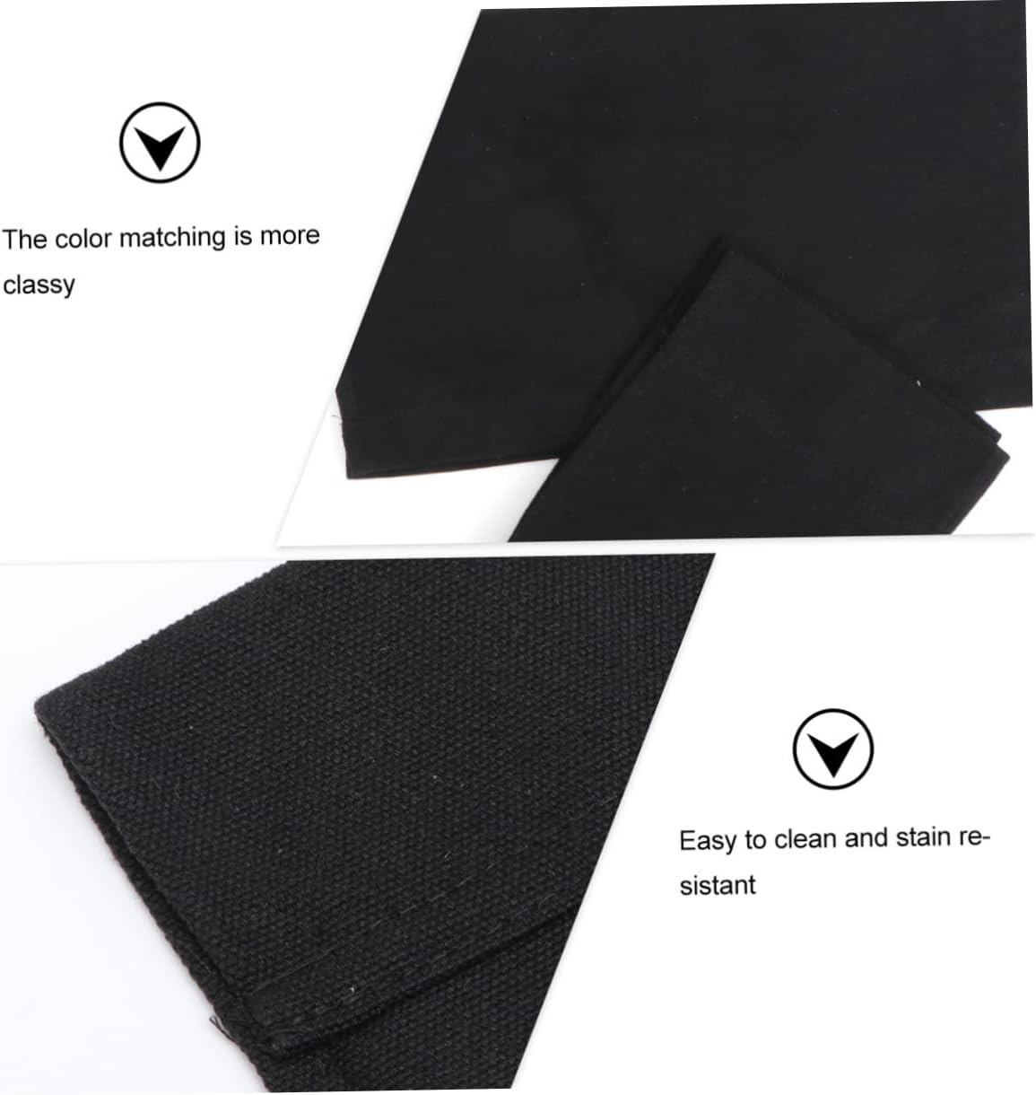 BESPORTBLE 1Set Replacement Cover Canvas, Black Casual Directors Chair Cover Kit Replacement Canvas Seat and Back with Wood Stick for Home Director Chair