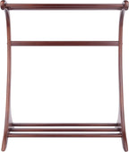 Winsome Bella Blanket Rack in Walnut Finish