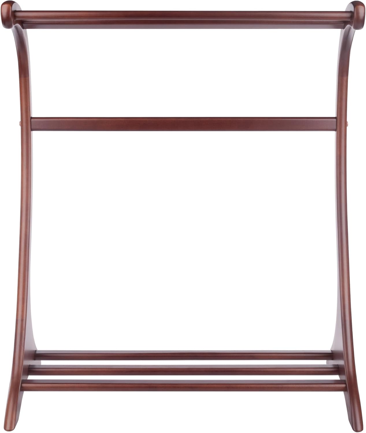 Winsome Bella Blanket Rack in Walnut Finish
