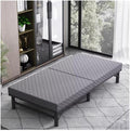 Camping Bed 1.5-Meter-Wide Folding Bed for Home Use, Small-Sized Apartment, Shared, Office Nap, Hotel Extra Folding Bed(Gris)
