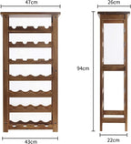 everous 28-Bottle Wine Rack, 7-Tier | Acacia Wood, Freestanding, Organizer