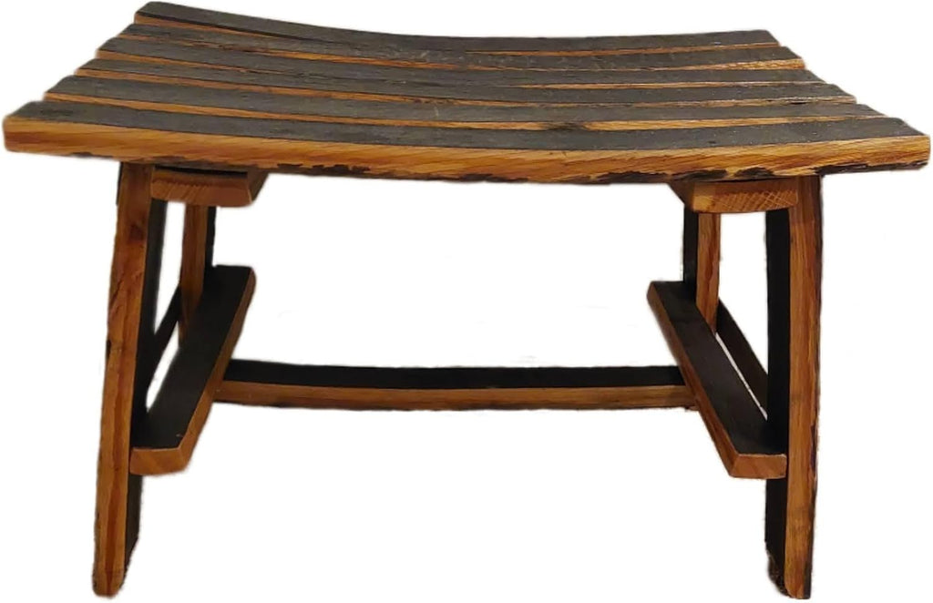 Handcrafted Barrel Stave Bench - Small