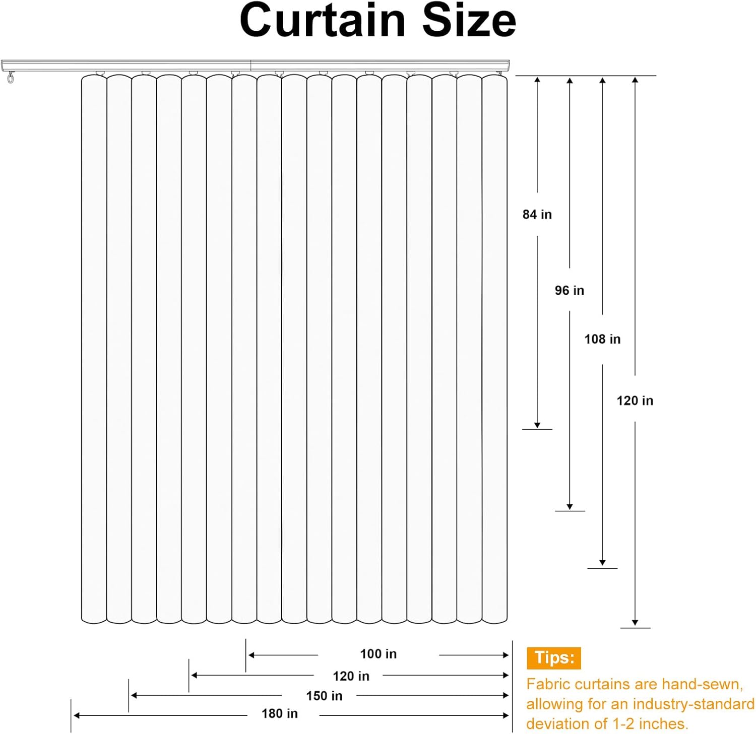 hoeflife Room Divider Curtains Blackout Floor to Ceiling Curtain with Hook Wall Mount Sliding Door Curtains Ceiling Mount Extra Wide Curtain Wall Divider for Room Separation (Black, W100 x H84 Inch)