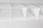 Hanging Closet Shoe Organizer, 10 Shelf, Non-Woven Polypropylene, Arctic White, Collapsible, 5.5x11.5x52 Inch