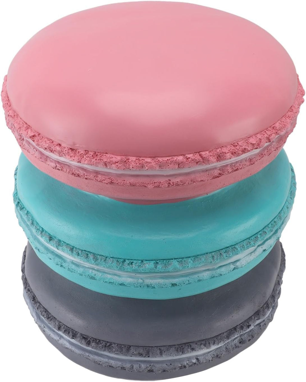 Foot Stool, Cute Shoe Change Stool Dount Shaped Funny Foot Stools Simulated Food Stools Small Ottoman for Living Room Bedroom Macaron Biscuits Shaped