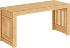 HOOBRO Bamboo Dining Bench, 35 inch Farmhouse Kitchen Table Bench, Solid Bamboo Dining Room Bench for Kitchen, Living Room, Hallway, Bedroom, Natural YL16CD01