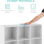 Best Choice Products 9-Cube Storage Organizer, 11in Shelf Opening, Bookcase, Display Shelf, Customizable w/ 3 Removable Back Panels - White