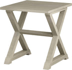 End Side Table, Modern Simplistic End Table, Night Stand, Open Shelf Design X-Legs Nightstand, Criss-Crossed Bedside Table for Living Room Bedroom