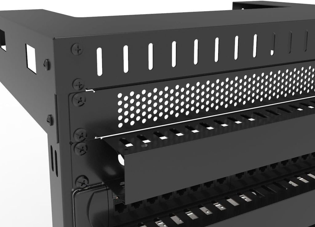 5 Pack 1U Venting Blank Panel - Steel Blank Rack Mount Panel Spacer for 19in Server Rack Cabinet or Enclosure, Black (1UVBP5PC)