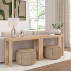 Plank+Beam Modern Solid Wood Console Table, 46 Inch, Sofa Table, Narrow Entryway Table for Hallway, Behind The Couch, Living Room, Foyer, Easy Assembly, Blonde