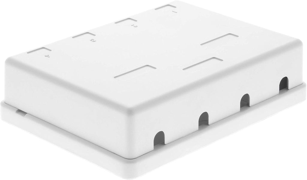 Networx® 4-Port Ethernet Keystone Jack Surface Mount Box, Unloaded, White