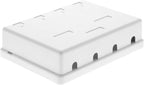 Networx® 4-Port Ethernet Keystone Jack Surface Mount Box, Unloaded, White