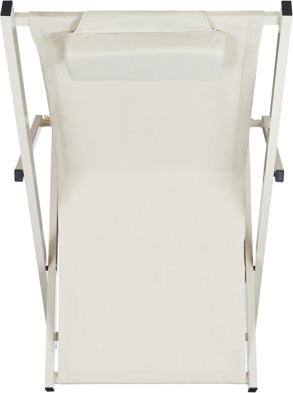 SAFAVIEH Outdoor Collection Camlin Beige/Beige Adjustable Folding Sling Chair Set of 2 (Fully Assembled)