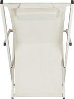 SAFAVIEH Outdoor Collection Camlin Beige/Beige Adjustable Folding Sling Chair Set of 2 (Fully Assembled)