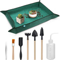 Oxford Fabric Plant Repotting Mat 43.3" x 29.5", Waterproof Gardening Transplanting Potting Mat for Indoor, with 7Pcs Succulent Plant Tools Kit with Tarp Cushion for Plant