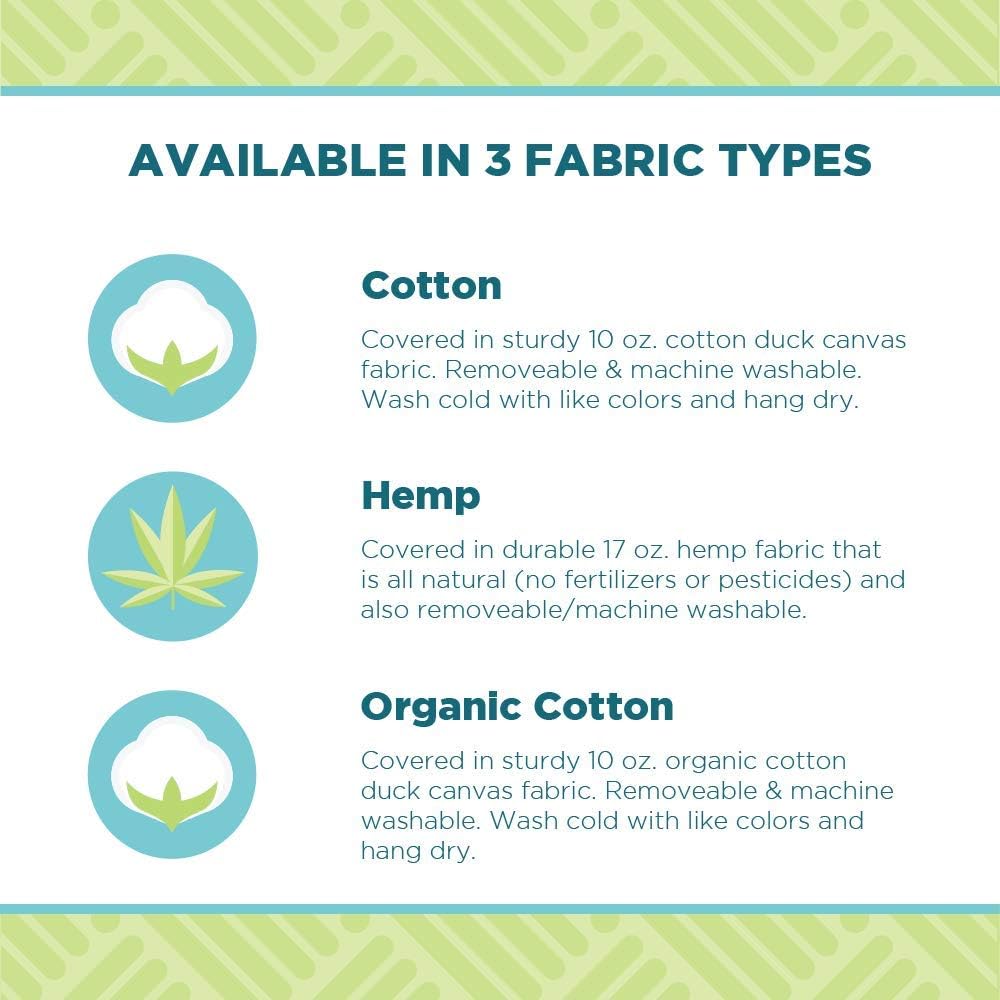 Bean Products Hemp Zafu Meditation Cushion for Sitting on Floor, Hemp Yoga Pillow, Zafu Meditation Pillow, Zen Seiza Kneeling Prayer Pad Support - Made in USA - Round Natural