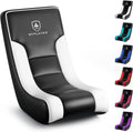 GTPLAYER Floor Rocker Gaming Chair – Adjustable Angle Limiter, Ultra Lightweight Ergonomic Floor Rocking Game Seat for Gaming and Lounging, Black & White