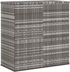 39.4x19.3x40.7 in Grey PE Rattan Cushion Box with Gas Lift, Weather-Resistant Outdoor Storage Bench for Patio Garden Deck