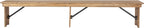EMMA + OLIVER 8' x 12" Antique Rustic Solid Pine Folding Farm Bench with 3 Legs