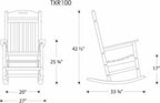 Trex Outdoor Furniture by Polywood TXR100TH Yacht Club Rocking Chair Rocker, Tree House