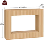 MAHANCRIS Modern Console Table, 47.2'' Entryway Table with Storage, Fluted Couch Table Behind Sofa, for Entrance, Foyer, Living Room, Bedroom, Dining Room, Natural CTNA2501