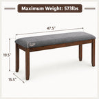 NAFORT Dining Bench Entryway Bench Upholstered Dining Bench