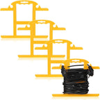 4Pcs ABS Heavy Duty Extension Cord Storage Reel Christmas Light Storage Holder Portable 100ft Cord Organizer Yellow H-shape Wrap-Holds Extension Spools Cord Winder for Indoor & Outdoor