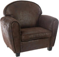 Atmosphera Children's Club Chair - Aged Leather Effect