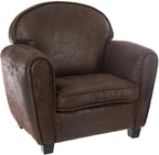 Atmosphera Children's Club Chair - Aged Leather Effect